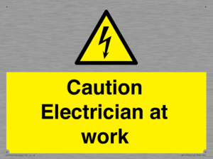 Caution Electrician at work